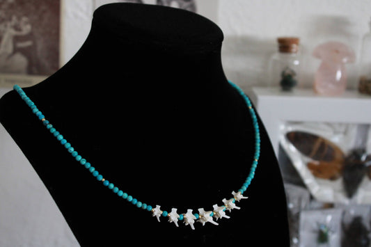 Turquoise Snake Vertebrae necklace